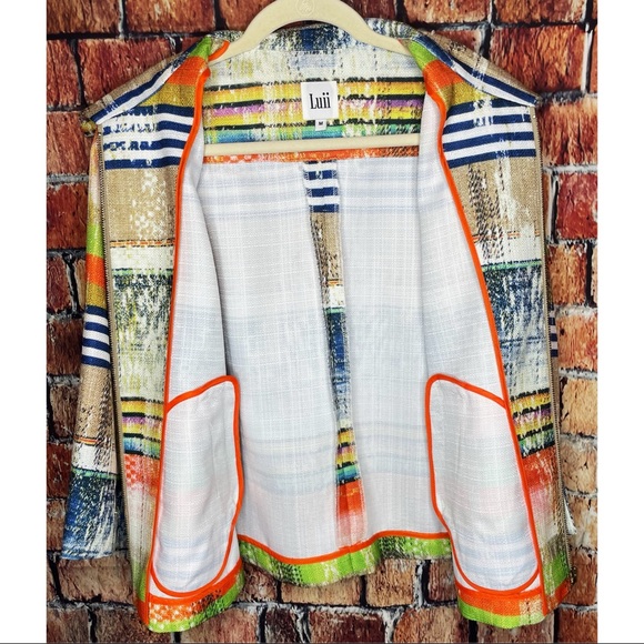 Luii Anthropologie Medium Full Zip Blazer Jacket - Picture 3 of 4